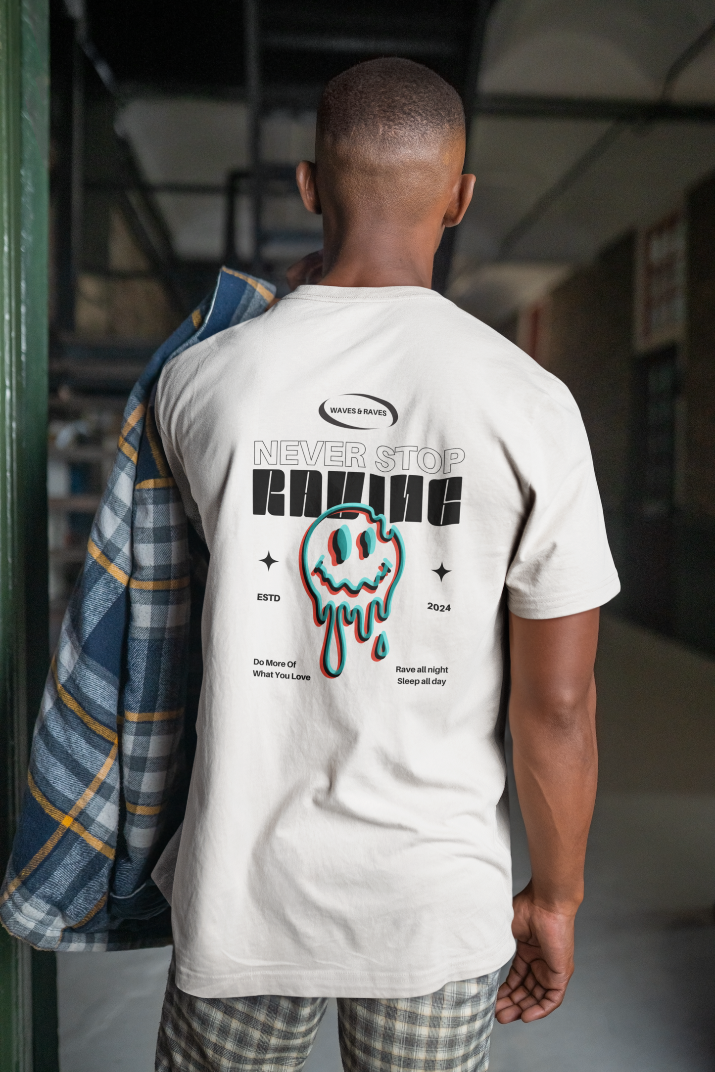 Never Stop Raving - Mens T-Shirt